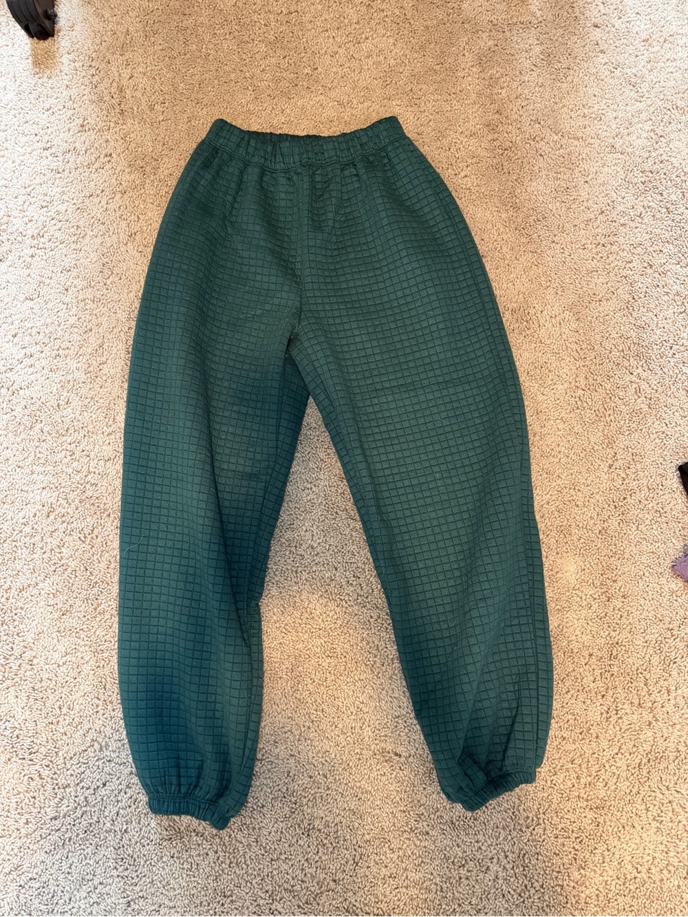Princess Polly Quilted Forest Green Cropped Joggers matching bra